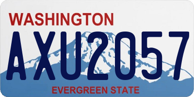 WA license plate AXU2057
