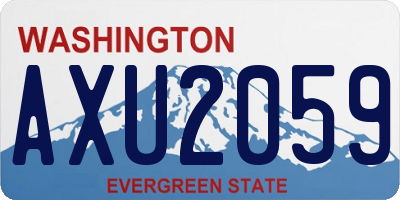 WA license plate AXU2059