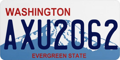 WA license plate AXU2062