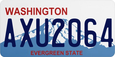 WA license plate AXU2064