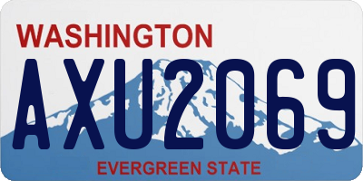 WA license plate AXU2069