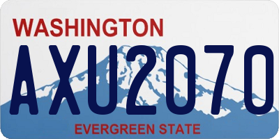 WA license plate AXU2070