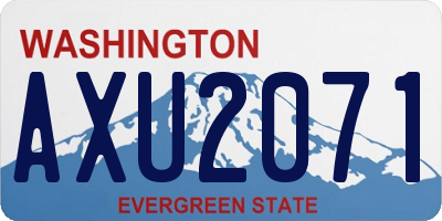 WA license plate AXU2071