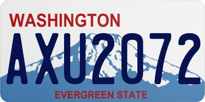 WA license plate AXU2072