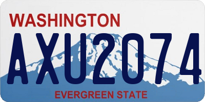 WA license plate AXU2074
