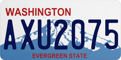 WA license plate AXU2075