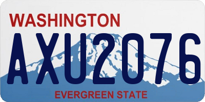 WA license plate AXU2076