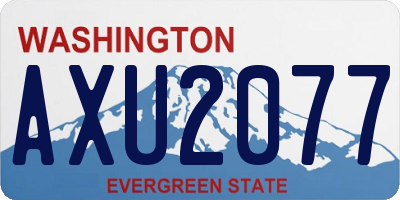 WA license plate AXU2077