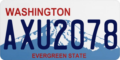 WA license plate AXU2078