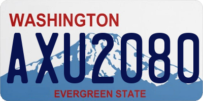 WA license plate AXU2080