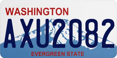 WA license plate AXU2082