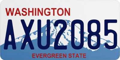 WA license plate AXU2085