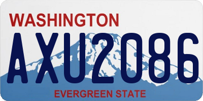 WA license plate AXU2086