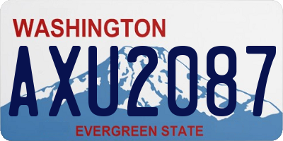 WA license plate AXU2087