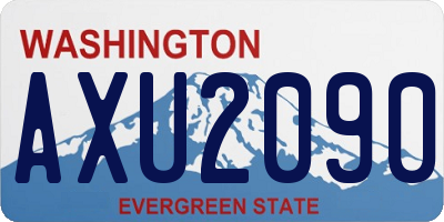 WA license plate AXU2090