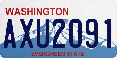 WA license plate AXU2091