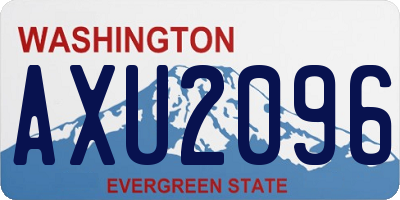 WA license plate AXU2096