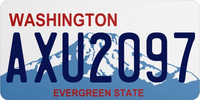 WA license plate AXU2097
