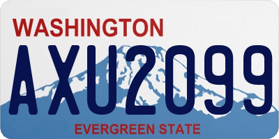 WA license plate AXU2099