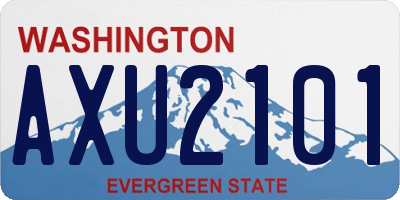 WA license plate AXU2101