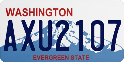 WA license plate AXU2107