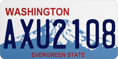 WA license plate AXU2108