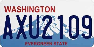 WA license plate AXU2109