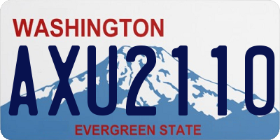 WA license plate AXU2110