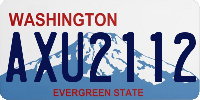 WA license plate AXU2112