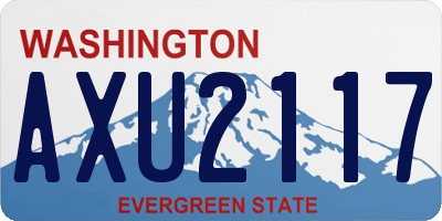 WA license plate AXU2117