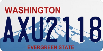 WA license plate AXU2118