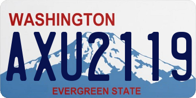 WA license plate AXU2119