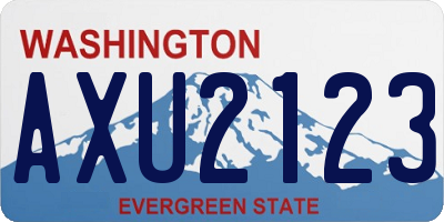 WA license plate AXU2123