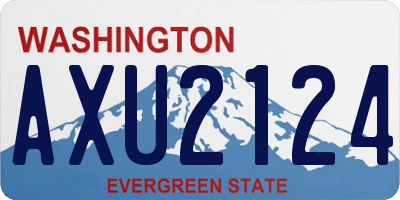 WA license plate AXU2124