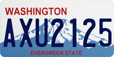WA license plate AXU2125