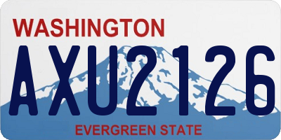 WA license plate AXU2126