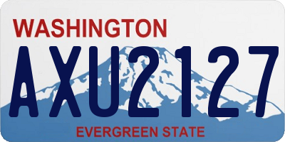 WA license plate AXU2127
