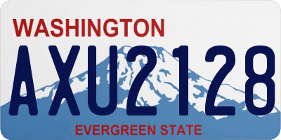 WA license plate AXU2128
