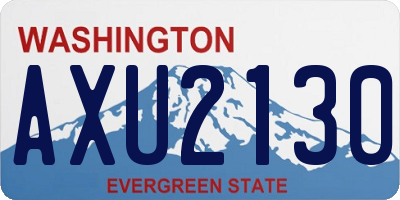 WA license plate AXU2130