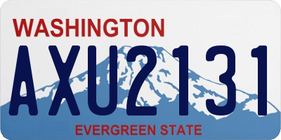WA license plate AXU2131
