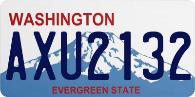 WA license plate AXU2132