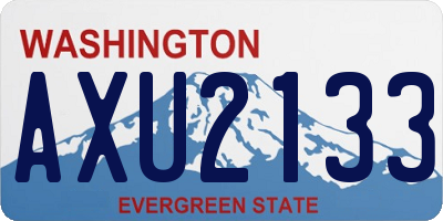 WA license plate AXU2133