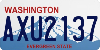 WA license plate AXU2137