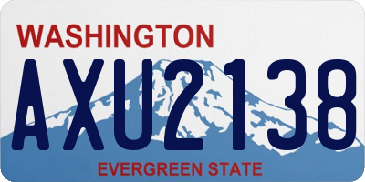WA license plate AXU2138