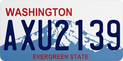 WA license plate AXU2139