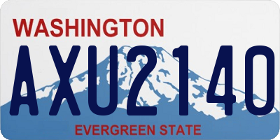 WA license plate AXU2140