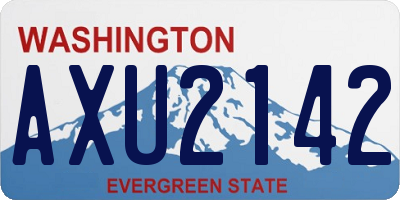 WA license plate AXU2142
