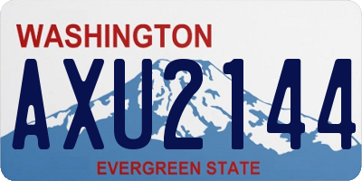 WA license plate AXU2144