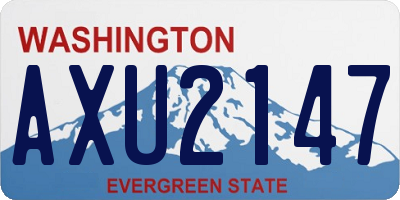 WA license plate AXU2147