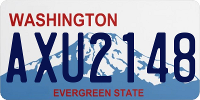 WA license plate AXU2148